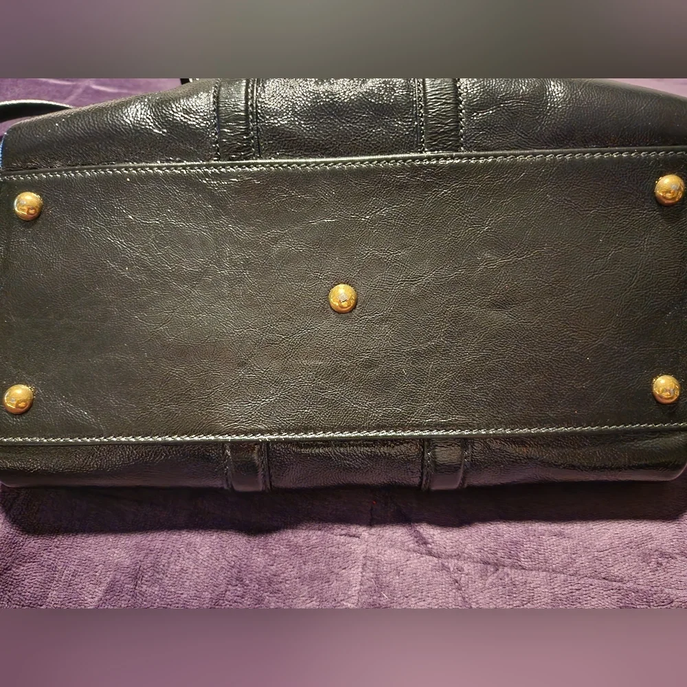 Yves Saint Laurent Black Patent Leather Satchel